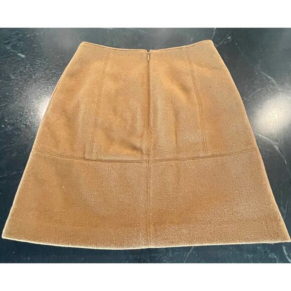 Ann Taylor LOFT Camel Tan wool A line skirt 2 - Picture 2 of 9